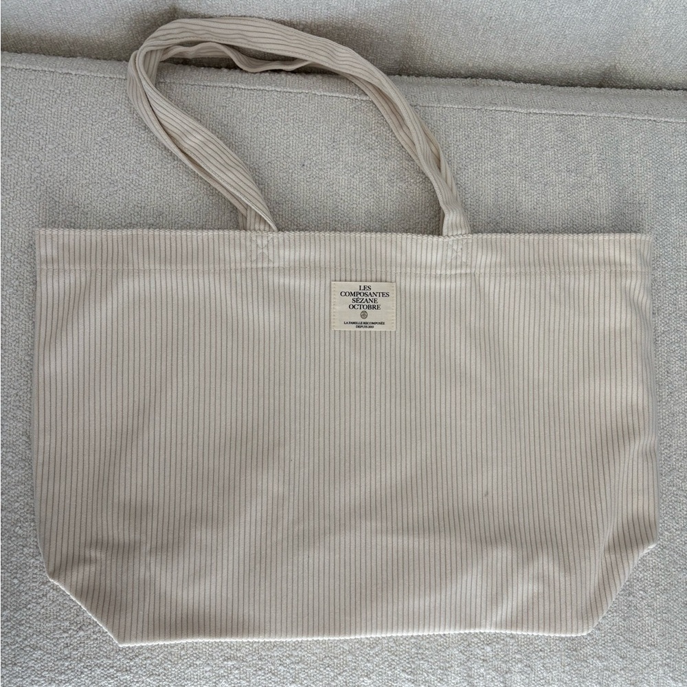 Sezane Beige Tote Bag